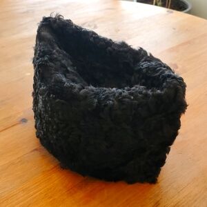 Black Persian Lambs Wool Wedge Hat